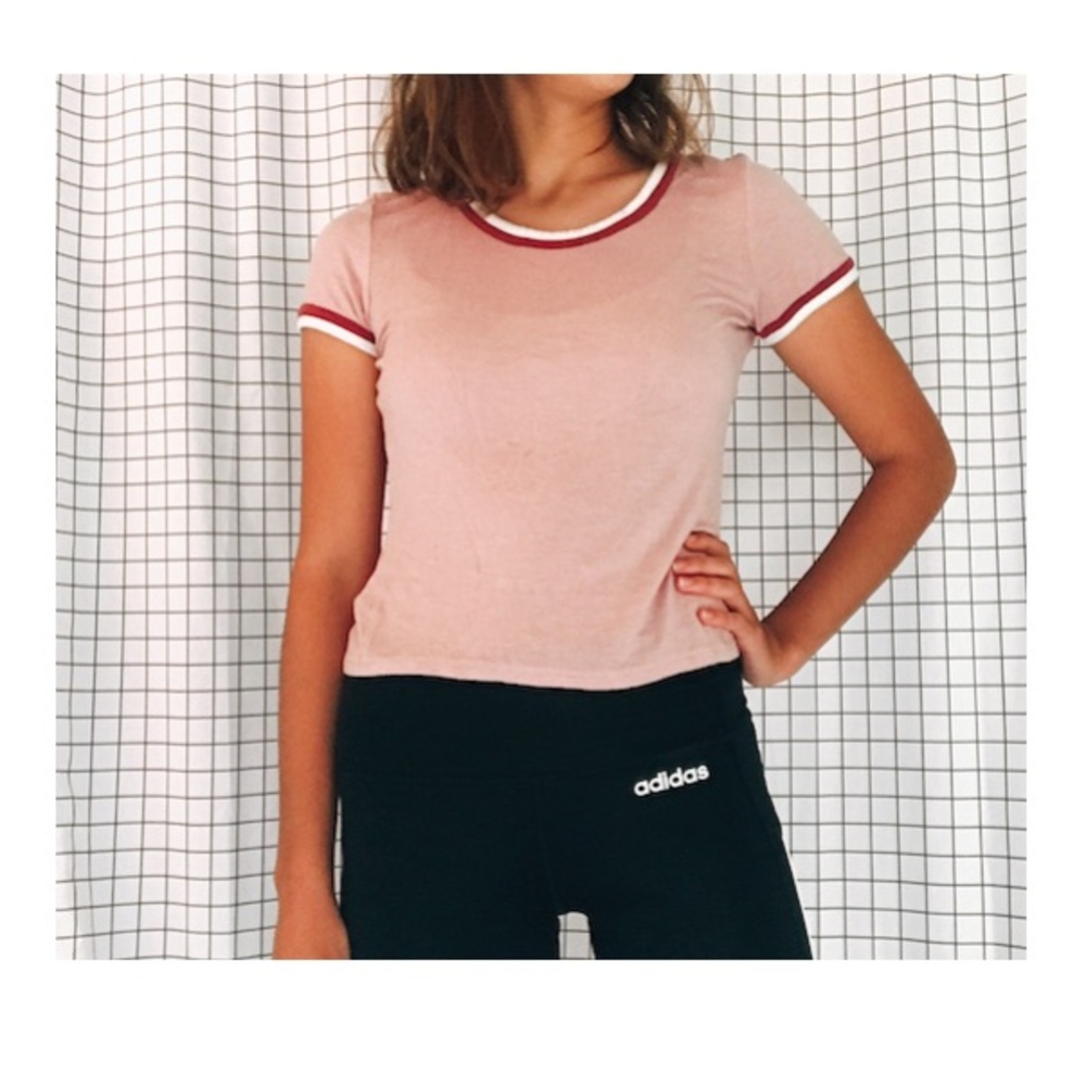 Pink ringer tee